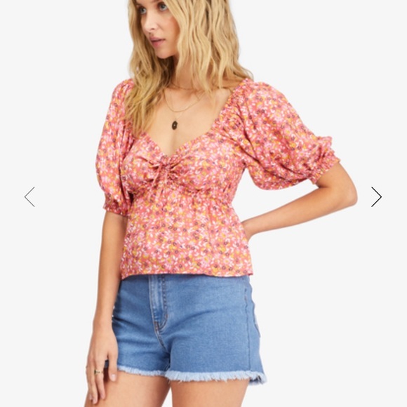 Billabong beach babe puff sleeve top - Picture 1 of 3